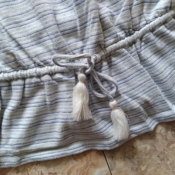 Lucky Brand Sleeveless Striped Tassel Tie Peplum top, size XS - Picture 3 of 9